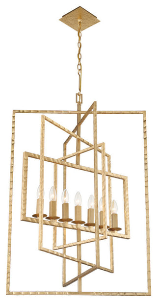 Capri Seven Light Chandelier in Antique Gold