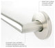 Coronado Designer Oval Bathroom Shower Grab Bar, Mitered Corners, Satin, 42"