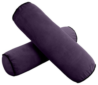 STYLE V6 TwinXL Velvet ContrastPipe Indoor Daybed Bolster Pillow|CoverOnly|AD339