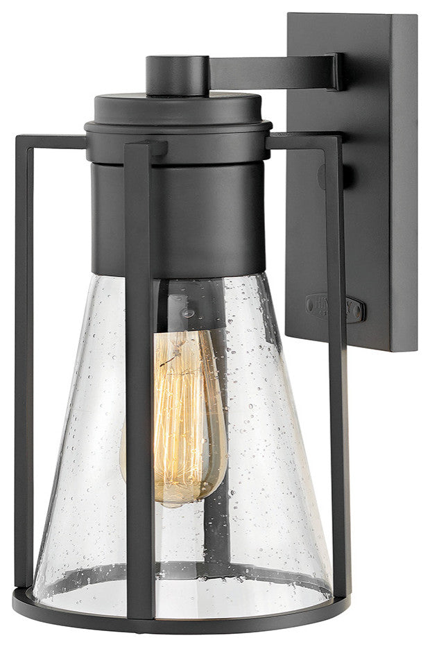 Hinkley Refinery Medium Wall Mount Lantern, Black
