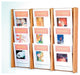 Wooden Mallet 9 Pocket Acrylic and Oak wall Display in Light Oak