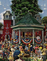 "Patriotic Band Concert" Print on Canvas by Stevan Dohanos