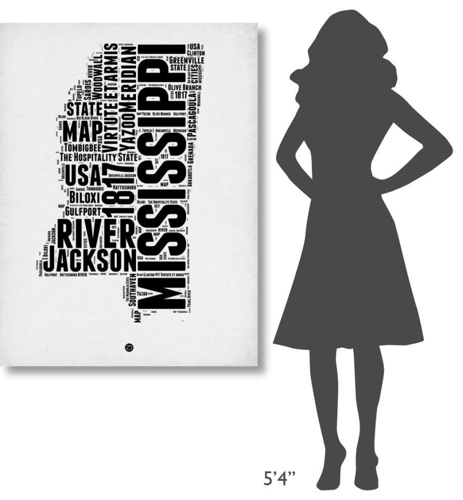 "Mississippi Word Cloud 2" Fine Art Print