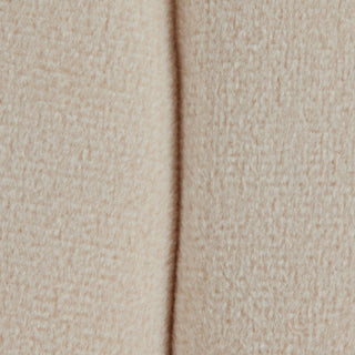 Braided Round Ottoman, Cream Velvet, 16"