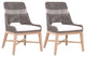 Essentials For Living Woven Fabric Outdoor Dining Chair in Gray (Set of 2)