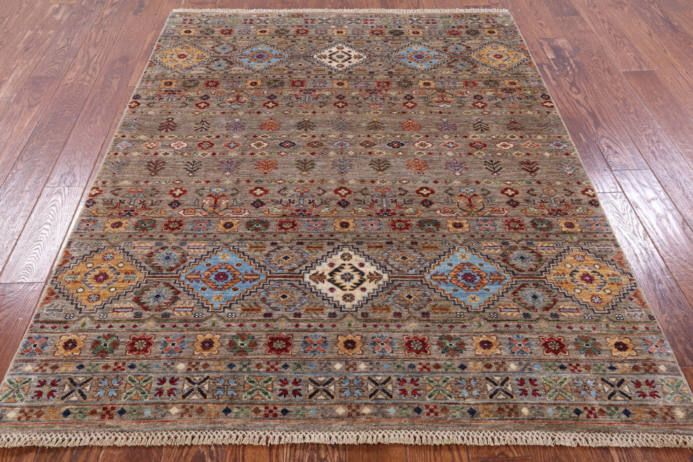 Super Kazak Khorjin Handmade Rug 5' 1" X 6' 6" Q8341