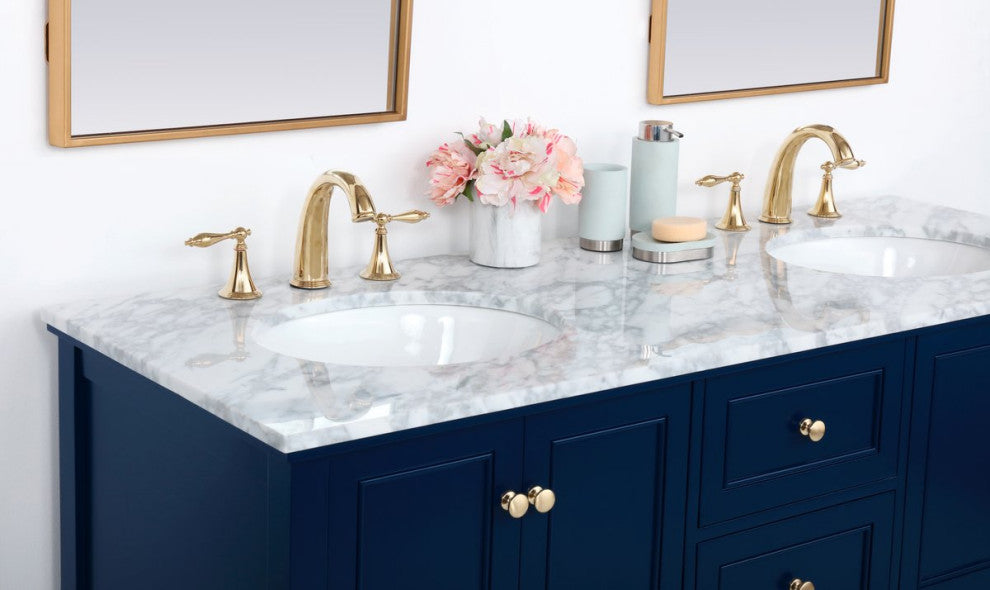 Matilda Single Bathroom Vanity, Blue, 60"