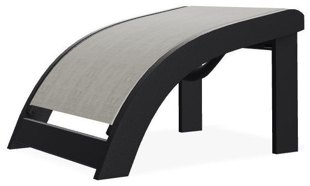 Adirondack Sling Outdoor Ottoman, Smoke/Black