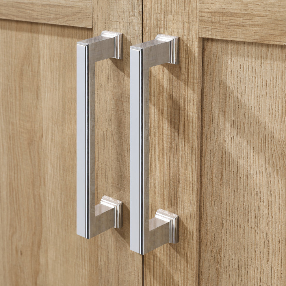 Ove Decors Vegas Single Sink Bathroom Vanity Set With Countertop, White, White Oak, 24"