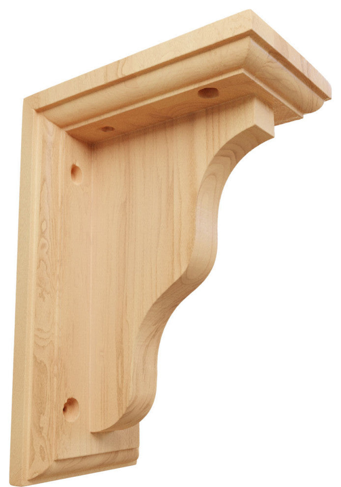 3"W x 5"D x 7"H Hamilton Traditional Bracket, Red Oak