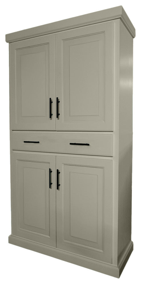 Savannah Solid Wood Kitchen Pantry, Unfinished