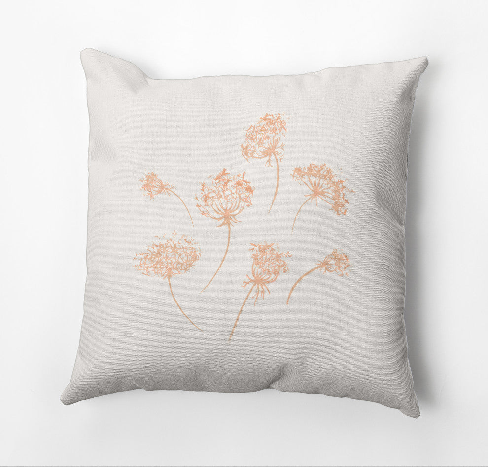 Just Dandy Outdoor Pillow, Orange, 20"x20"