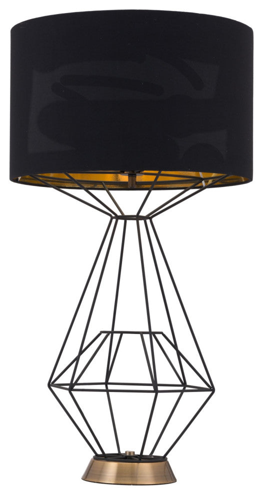 Table Lamp, Steel Metal, Black, Kitchen Lounge Cafe Bistro Lobby Hospitality