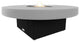 Circular Fire Pit Table, 48 D, Propane, Hilltop Grey Top, Black