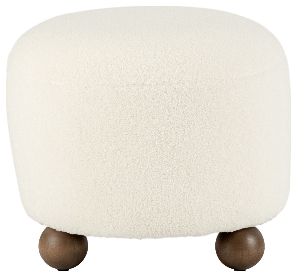 Round Ottoman With Ball Feet - Thumbnail 3