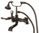 Vintage Classic Deck Mount Tub Faucet With Handshower, Oil Rubbed Bronze Finish