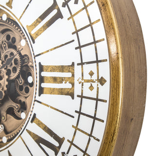 Golden Gears Wall Clock