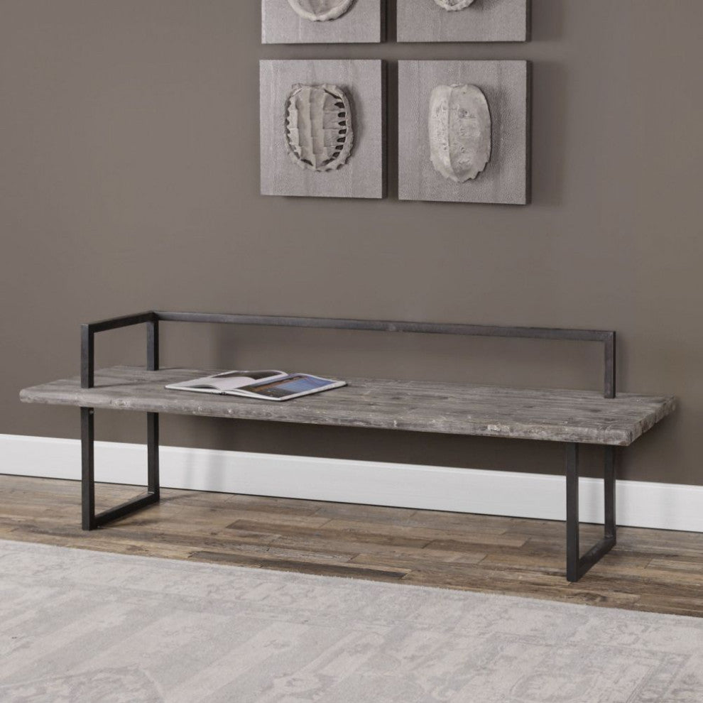 Uttermost Herbert 80x21" Reclaimed Wood Bench