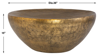 Uttermost Gilded Dome Gold Coffee Table