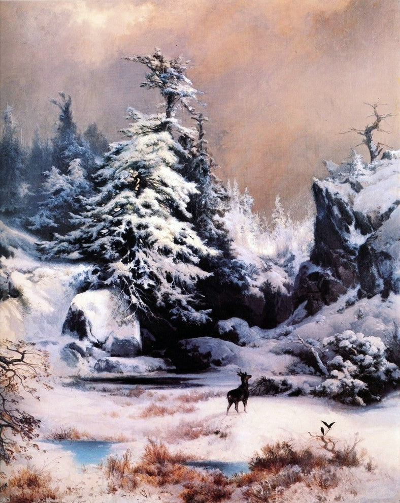 Thomas Moran Winter in the Rockies Wall Decal