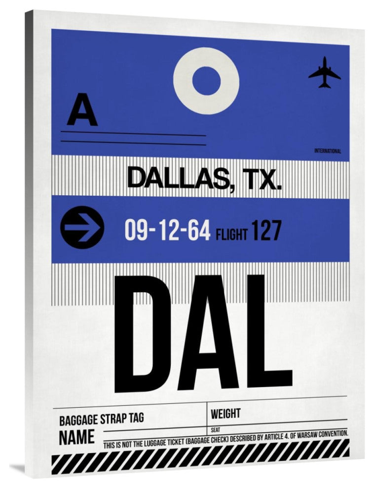 "DAL Dallas Luggage Tag 1" Fine Art Print