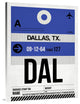 "DAL Dallas Luggage Tag 1" Fine Art Print
