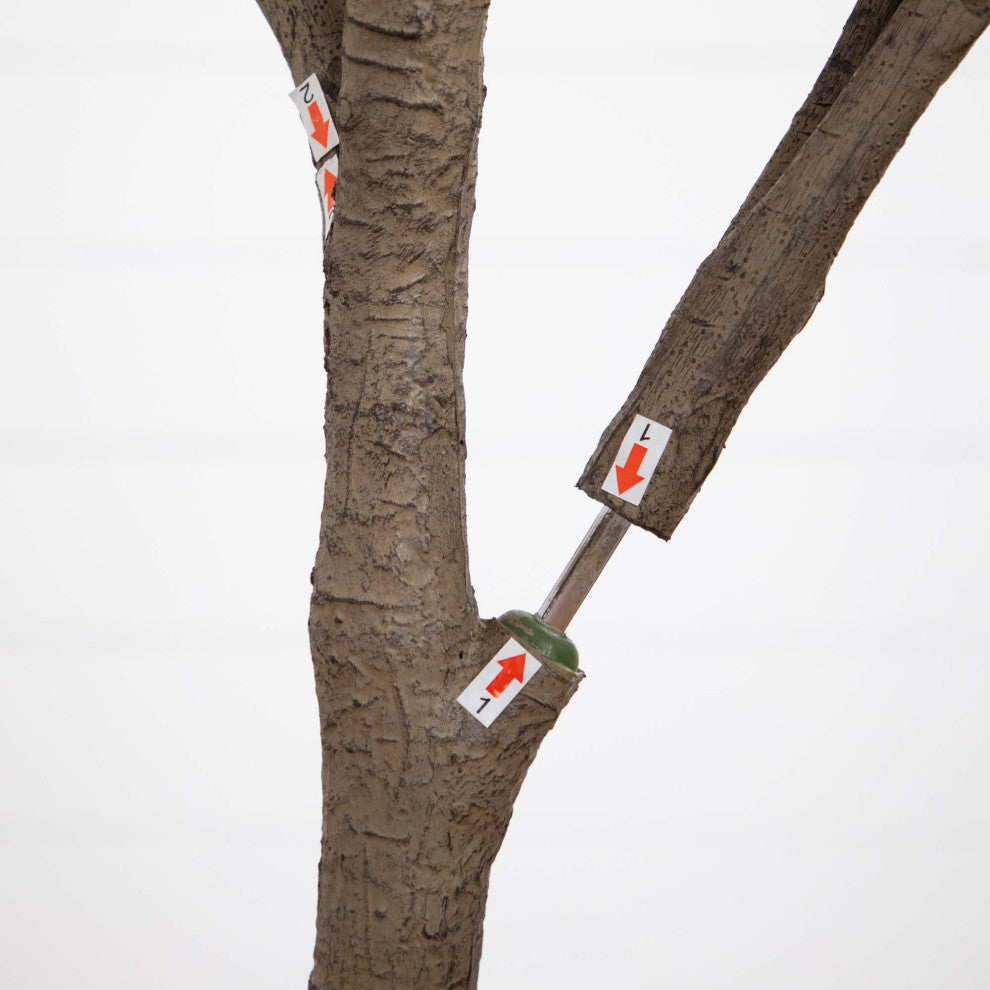 Close-up on white background showing trunk joints with color-coded labels; cropped.