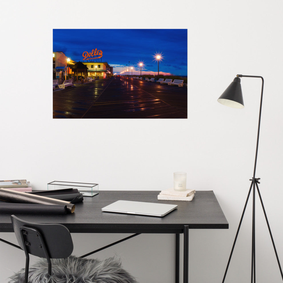 Early Morning at Dolles Night Photography Unframed Wall Art Print, 24" X 36"
