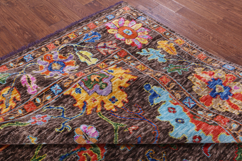 10' Square Turkish Oushak Handmade Wool Rug - Q16115