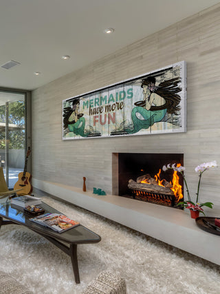 "Mermaid Fun" Painting Print on Wrapped Canvas