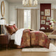 Croscill Galleria Traditional Patchwork 4-Piece Comforter Set, Red, Queen
