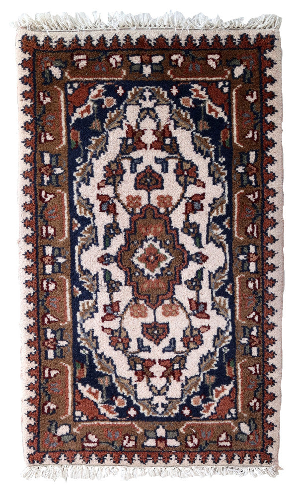 Handmade Vintage Persian Hamadan Rug 1.9'x3.1', 60cmx97cm 1970s
