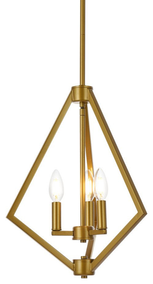Isla 3-Light Pendant, Brass