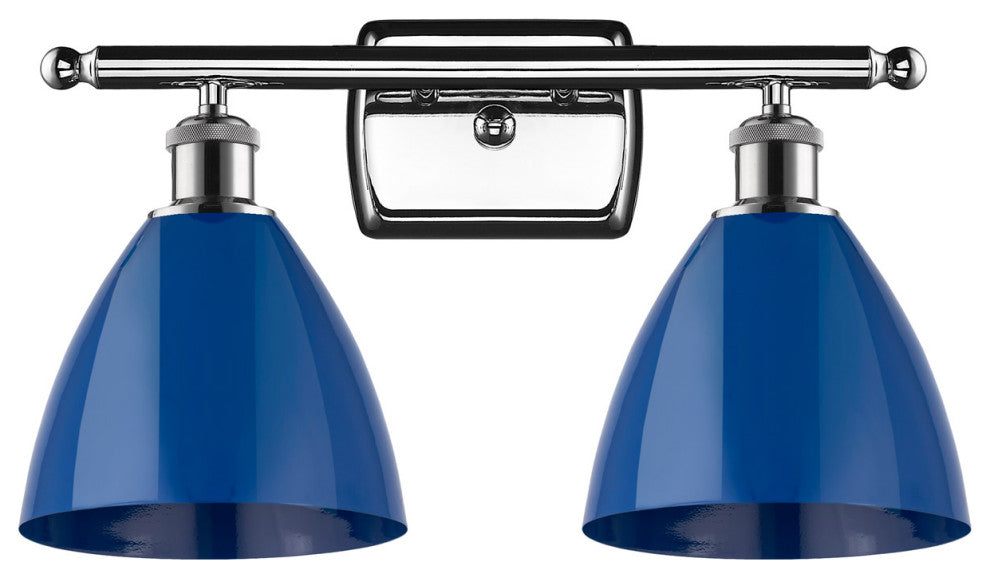 Innovations 516-2W-PC-MBD-75-BL 2 Light Bath Vanity Light, Polished Chrome