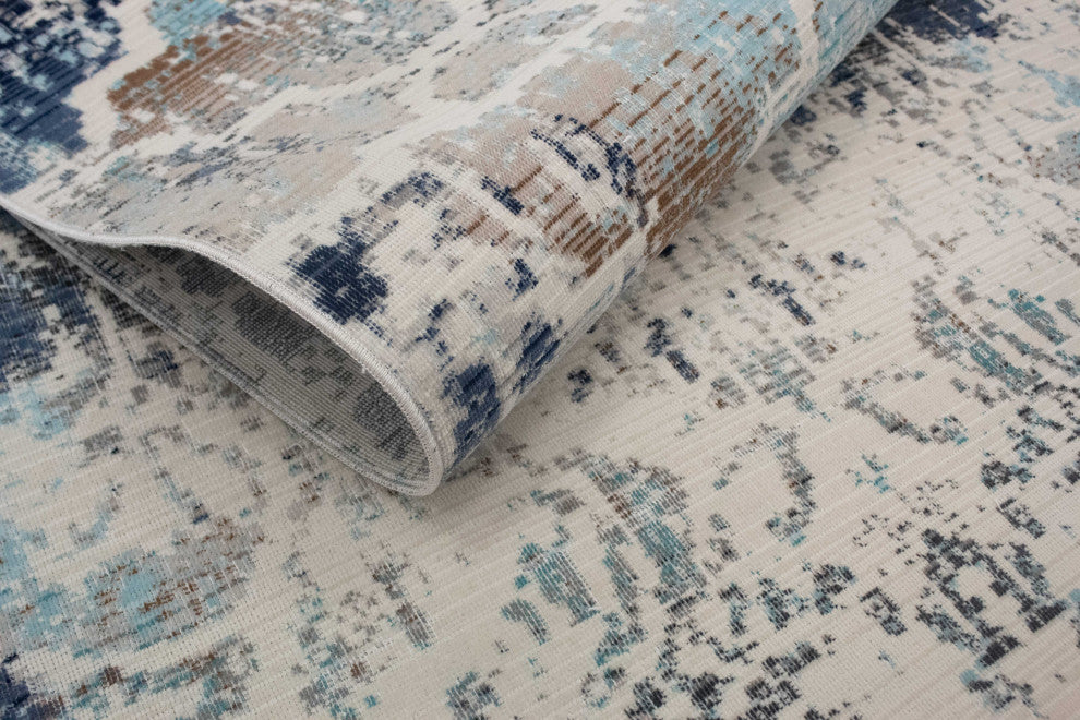 Noori Rug Low-Pile Todd Ivory/Blue Rug