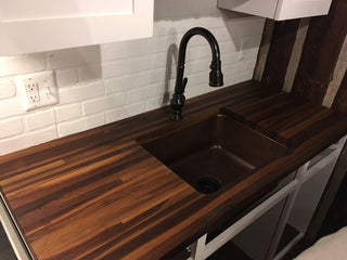 Sturdy 18" Deep Butcher Block Countertop, Walnut, 18" X 72"