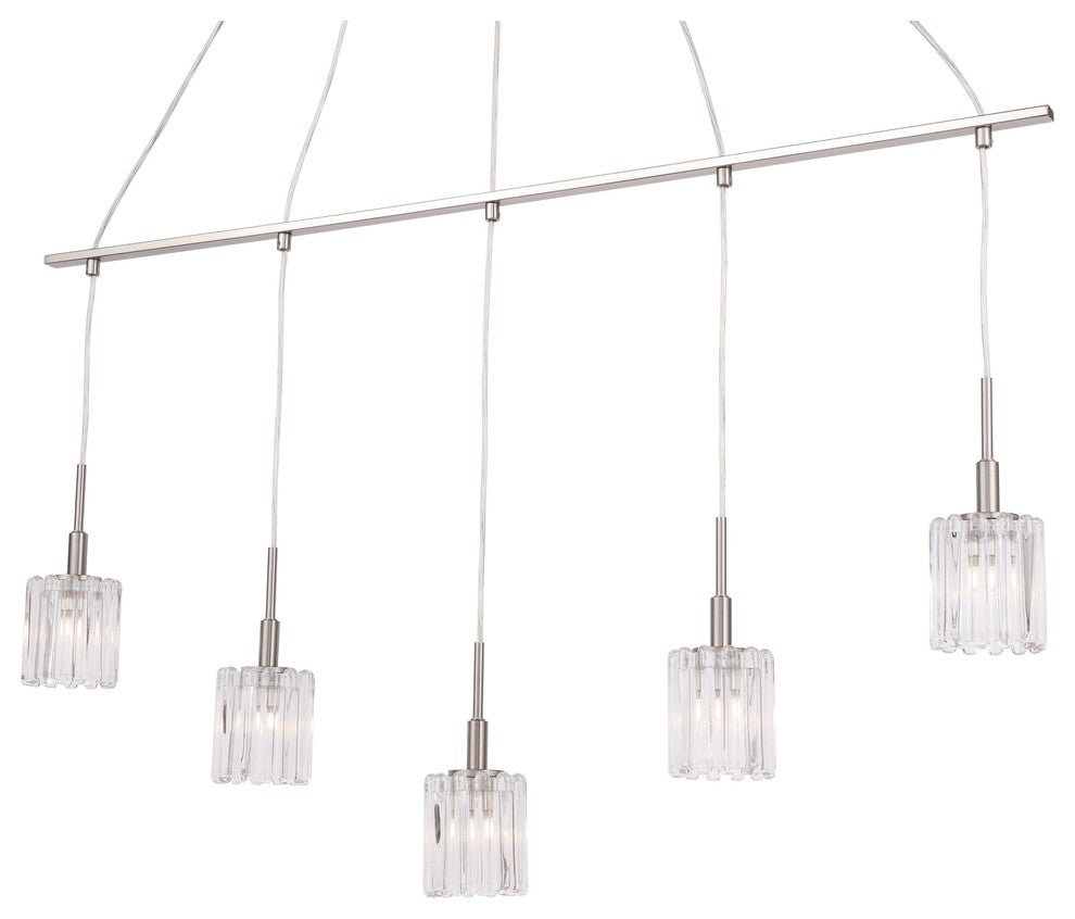 Woodbridge Lighting Candice Linear Pendant, Frosted Square