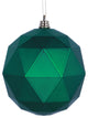 Vickerman M177304Dm 4.75" Green Matte Geometric Ball Ornament, 4 Per Bag