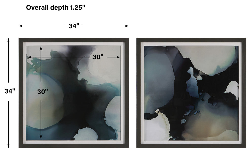 Uttermost Telescopic Abstract Framed prints, 2-Piece Set