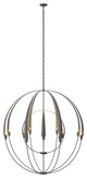 Double Cirque Large Scale Chandelier, Natural Iron Finish