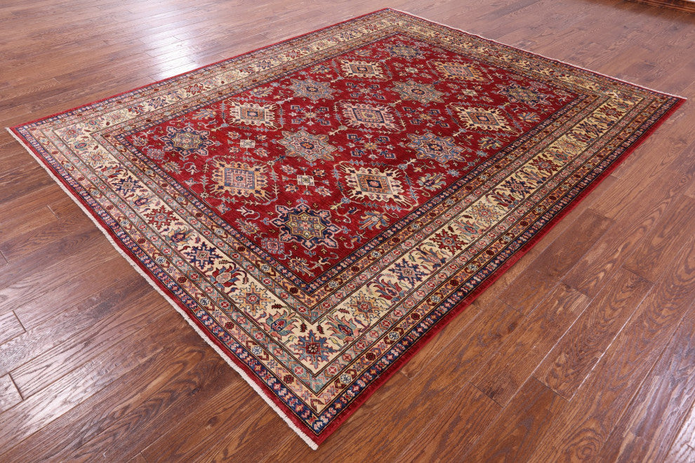 7' 10" X 9' 10" Handmade Super Kazak Wool Rug Q10608