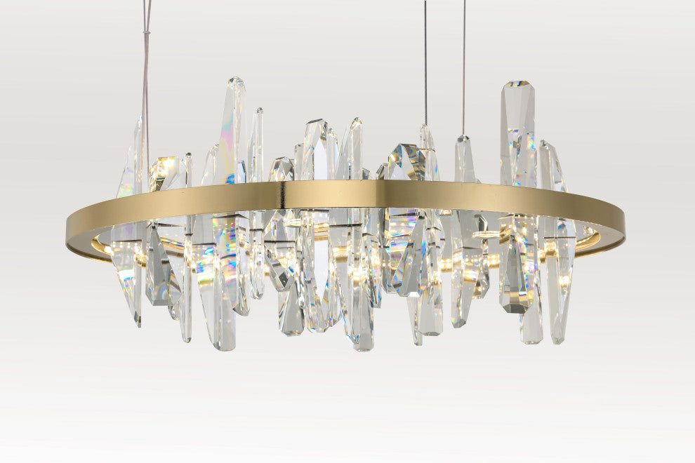 LED Chandelier, Gold