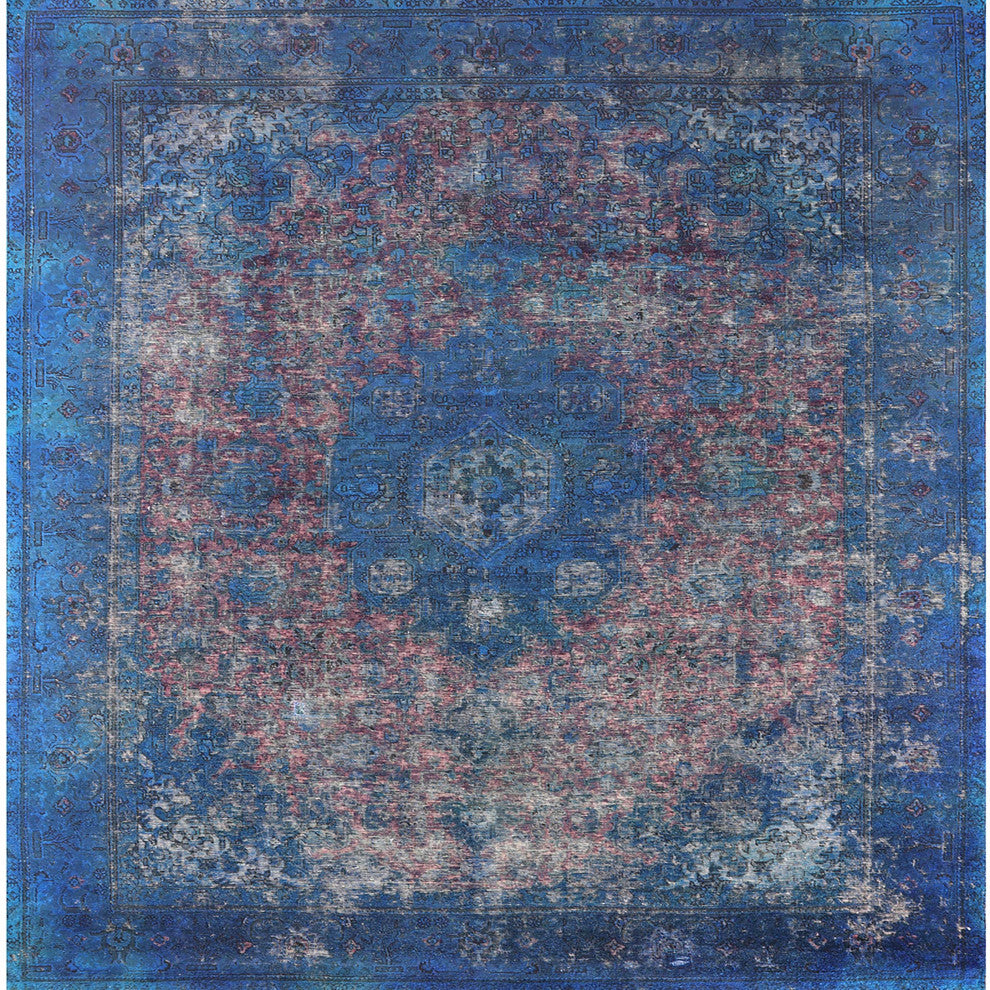 Ahgly Company Indoor Square Mid-Century Modern Area Rugs, 5' Square