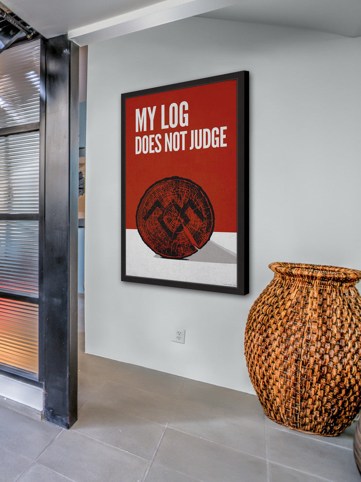 "Log" Framed Painting Print, 24"x36"