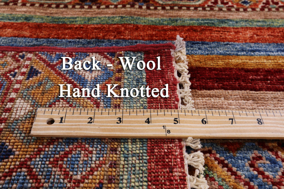 Hand-Knotted Khorjin Super Kazak Wool Rug 3' 10" X 6' 2" Q10773