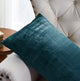 Velvet 2 Piece Lumbar Pillow Cover Set, Deep Teal, 2 Piece, 14"x26"
