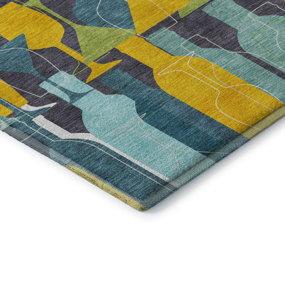 Addison Premium Washable Mayfield AMF168 blue 8' x 10' Rug