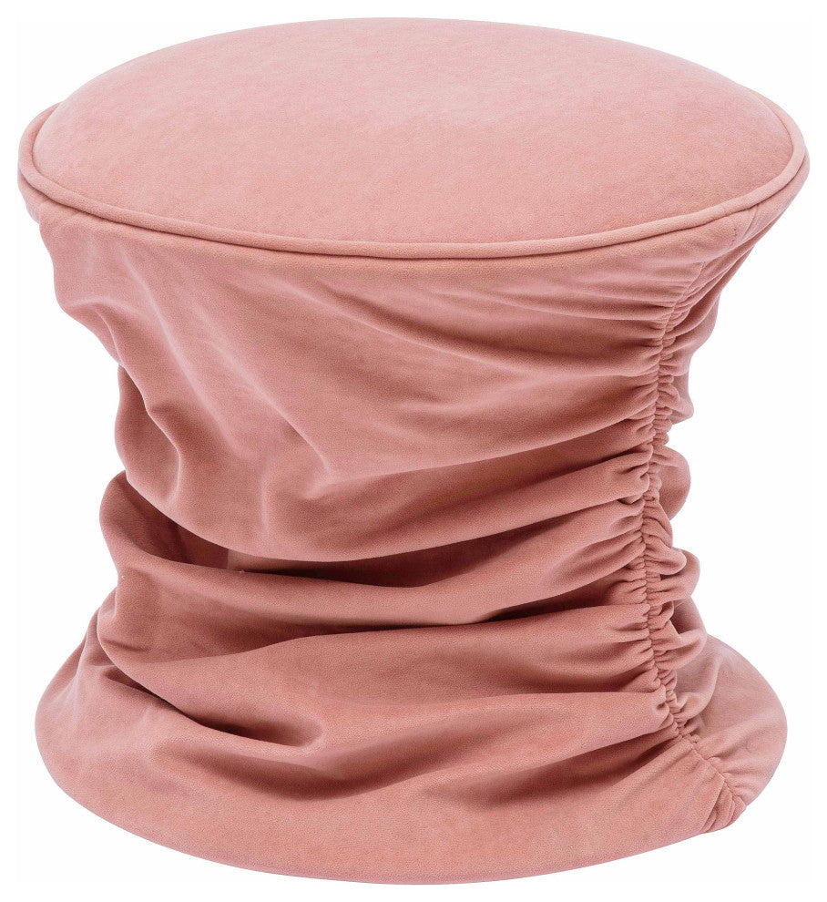 Bounce Velvet Adjustable Ottoman, Pink