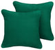 Sunbrella Canvas Forest Green Outdoor Corded Pillows, Set of 2, 20x20
