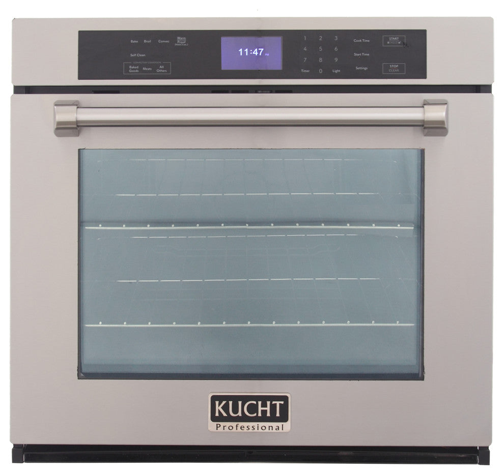 Kucht 30in. Single Electric Wall Oven with Convection and in Stainless Steel